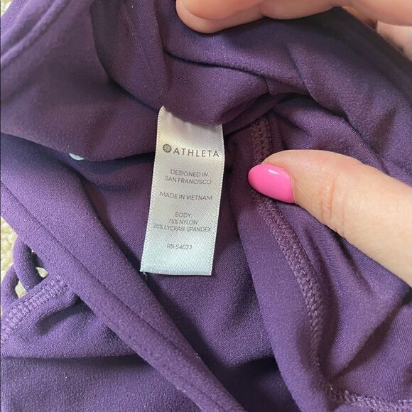 👍Athleta Drama Shiva 7/8 Tight in Purple XXS - Picture 8 of 11